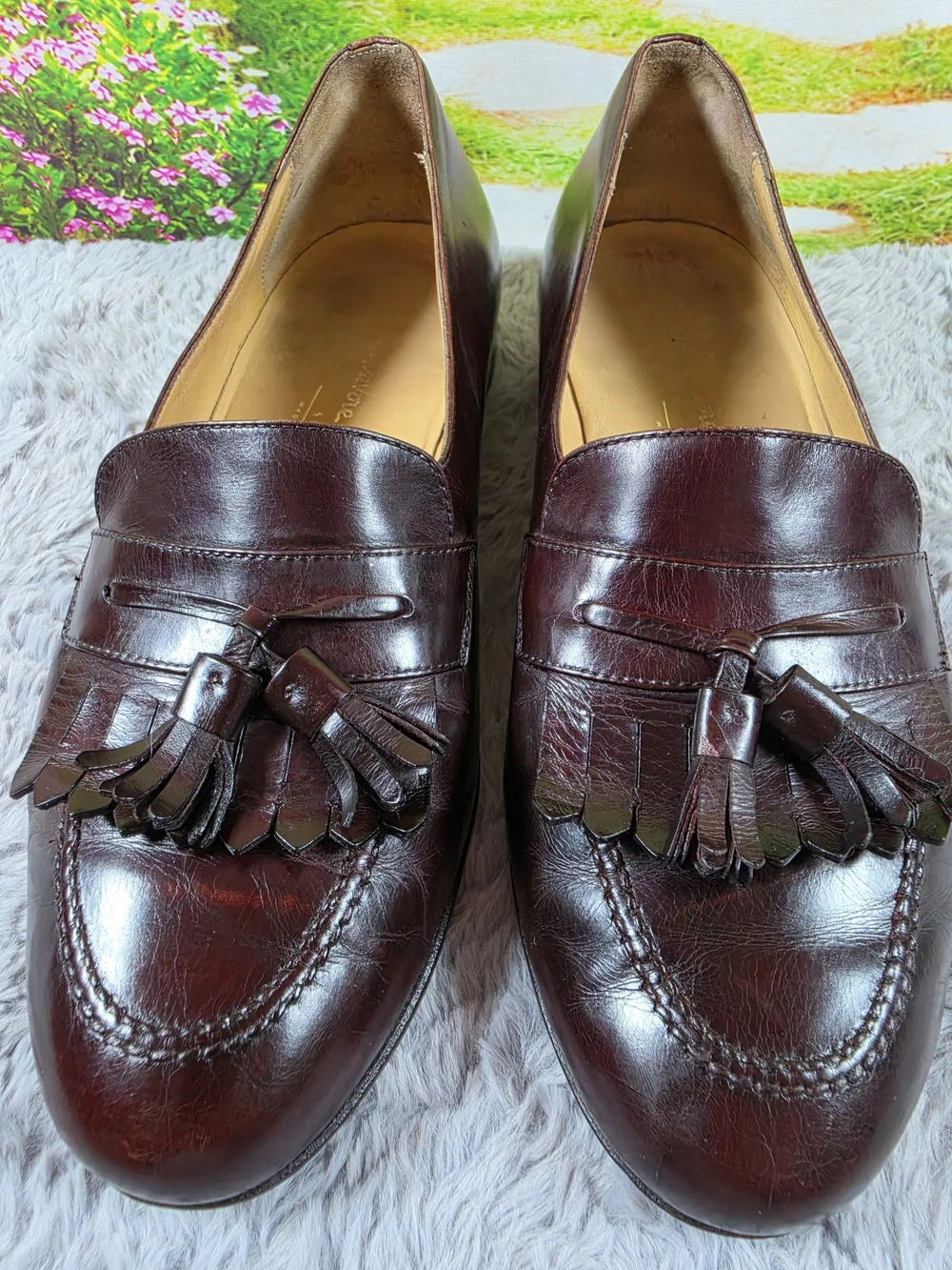 Salvatore Ferragamo Brown Leather Tassel Loafers - Size 7 2E